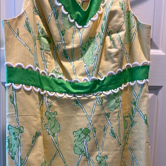 Lilly Pulitzer Yellow and Green Koala Print Dress - Picture 4 of 13